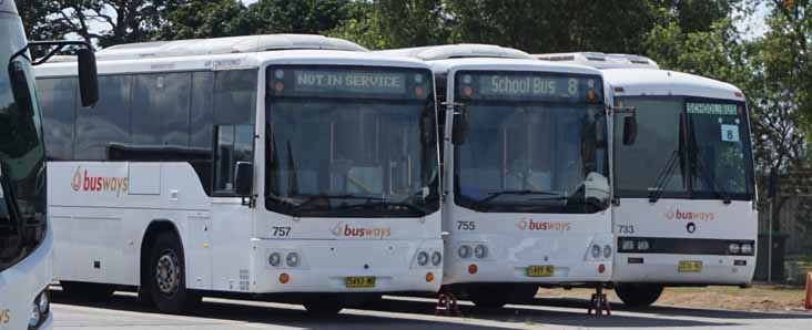 Busways Irisbus FRH ABM SB50 757 & 755, plus Renault PR100 NCBC 733